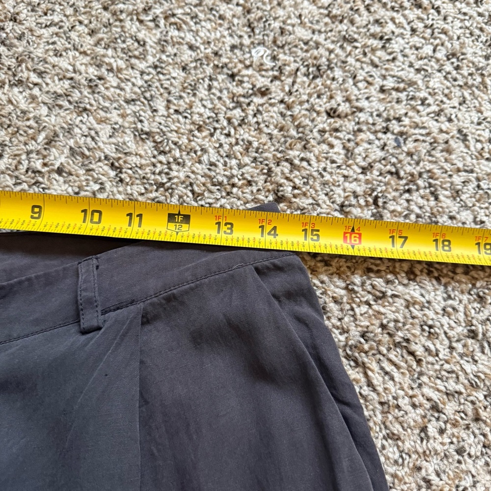 POETRY Silk & Linen Charcoal Gray Wide Leg Cropped Pants Womens Size 6 - Picture 7 of 12